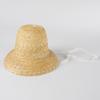 Sombrero de paja de copa alta de nueva moda retro de primavera y verano con correa, forma cóncava, protector solar para exteriores, sombreado, sombrero de paja de pasarela
