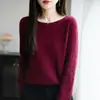 Novas malhas femininas de outono e inverno: suéter solto de manga comprida com trança e gola redonda, atacado