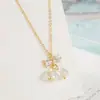 Collar de Campana con Lazo de Cristal de Diseño de Nicho, Cadena para Clavícula Dulce y Atmosférica para Mujer, Regalo de Navidad 2022