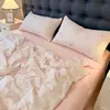 Encaje Francés Grado A Tejido Algodón Lavado Juego de Cuatro Piezas Estilo Princesa Sábana Funda Nórdica Dormitorio Estudiantil Juego de Tres Piezas
