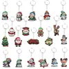 Llavero de Muñeco de Nieve Navideño Accesorios para Mochila Goma Suave de PVC Pequeños Accesorios de Regalo Colgante Personalizado DIY Colgante