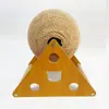 Pelota Triangular para Rascar Gatos para Autoentretenimiento, Todo en Uno: Pelota Envuelta en Sisal + Base de Madera Maciza, Sin Olor, Segura y Duradera