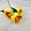 Lírio flor artificial 3 cabeças Hemerocallis Lily sentir 3D Lírio flor artificial decoração para casa conjunto de casamento Mori