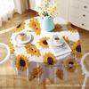 Comércio Exterior Transfronteiriço da Amazon Toalha de Mesa Impermeável Girassol Estampada Totalmente Estampada Toalha de Mesa Redonda Pode Ser Personalizada com Fotos e Dropshipping de Uma Peça