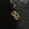 Anillo de dragón dorado pequeño del año del dragón para mujer, plata de ley s925, nicho abierto, de alta calidad, ligero, de lujo, con cola de dragón, nuevo producto