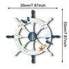 Porta-Papel Toalha de Madeira Transfronteiriço Mediterrâneo com Design Criativo de Âncora e Roda, Ornamento Decorativo Temático Oceano para Restaurantes e Cafés