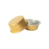 5-230ml tamaño pequeño té de enzimas polvo para la salud taza de papel de aluminio paquete de café caja de lata dorada 10
