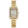 Novo Relógio de Quartzo com Pulseira de Aço Elegante e Moderno Quadrado Novo Relógio Feminino Relógio Feminino de Luxo Leve Relógio Feminino de Temperamento