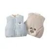 Colete de Bebê 120g Acolchoado de Algodão Protetor de Barriga para Outono e Inverno, Top Quente de Fleece para Bebês e Crianças