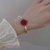 Pulsera Mariposa Rosa Nueva 2022 Diseño Nicho para Mujer Lujo Ligero Costuras de Perlas Pulsera de Novia Joyería