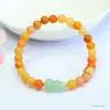 Pulsera de Jade Dorado Natural Guan Yu Pulsera de Calabaza de Aventurina para Mujer Transmisión en Vivo Venta Caliente Al Por Mayor S5011702