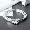 Explosiones de TikTok Pulsera Tres Vidas III para Mujer Caja de Regalo Flor Eterna Pulsera Tres Vidas III de Plata de Ley Regalo Tanabata