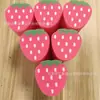 Esponja de limpieza para cocina con estampado de fresa no tejida, esponja para lavar platos, limpieza de baño, forma de fruta