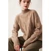 Suéter de caxemira semi-gola alta feminino solto estilo preguiçoso pesado grosso puro cashmere malha tamanho suéter