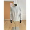 Nuevo producto de otoño: Camiseta base de punto con cuello alto pequeño y cremallera estilo old money, camiseta de manga larga, top pullover casual holgado