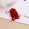 Nuevos accesorios de resina de conejito de dibujos animados anillo individual pulsera para niños llavero colgante de collar venta al por mayor