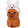 Capybara de dibujos animados de goma blanda de PVC más vendido transfronterizo figura 3D papelería divertida para estudiantes punta y tapa de bolígrafo lápiz
