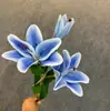 Flores de Lirio Artificiales 3D para Decoración de Bodas, Arte Floral Impreso, Decoración de Restaurantes, Flores Falsas para Sostener en la Mano