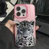 Capa de Celular Leopardo Cinza para iPhone 17 Adequada para Apple 14Promax Moda 16Pro13 Nicho 14 Europeu e Americano
