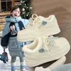 Zapatillas de Invierno para Niñas con Forro de Felpa 2025 Estilo Popular Zapatos Cálidos para Niñas Mayores, Modernas Antideslizantes de Moda Zapatos de Algodón