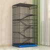 Gaiola de Esquilo de Três Camadas, Gaiola Especial para Chinchilas e Esquilos, Grande Gaiola Villa Elevada para Gerbils e Esquilos Voadores, Gaiola Pequena para Animais de Estimação