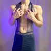 Lóbulo Lencería Sexy Nuevo Encaje Ajustado Body ajustado Ropa de dormir sexy Transparente Hueco Ajustado para Hombre Body Completo Venta al por Mayor