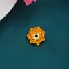 Aleación Electróforesis Alta Retención de Color Soporte Individual Colgante Flor Margarita Cabezal DIY Hecho a Mano Pasador Paso Oscilante Accesorios para Pasador Corazón de Flor