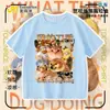 2026 Ropa para Perro Mi Cuchillo y Escudo Camiseta de Algodón Puro Manga Corta Shiba Inu Divertido Paquete de Emoticonos Abstractos Tops para Niños y Adolescentes 2