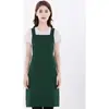 Delantales hechos a medida con tirantes anchos, con logotipos impresos para catering, supermercados y fruterías; ropa de trabajo duradera fabricada y vendida al por mayor