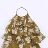 Atacado de Fabricantes de Roupas Femininas Transfronteiriças 2026 Aliexpress Mais Vendido Moda Floral Camadas Vestido Decorativo