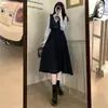 Vestido de dos piezas falso para mujer de talla grande, nuevo de otoño para chica gordita, diseño retro francés, vestido de temperamento que estiliza