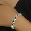 2025 Popular Europeo y Americano Collar Pendientes Pulsera de Diamantes de Imitación Completos Flor de Diamante Completa Juego Multicolor Fabricante Mayorista