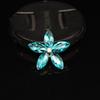 Nuevo cristal gema ojo de caballo flor de cinco pétalos aleación accesorios agujero zapatos diy coche salida de aire coche accesorios hebilla