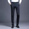 Calças de Seda Gelo Verão Masculino 2024 High-end Fina Alta Elasticidade Negócios Profissional Vestido Slim-fit Reta Casual