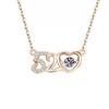 Collar 520 para mujer, bonito y ligero, de lujo, con colgante "Te amo", elegante, cadena para clavícula, regalo de San Valentín para novia.