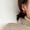 Aguja de Plata S925 Felicidad Navideña ~ Pendientes 2023 Nueva Moda ins Pendientes para Mujer Pendientes de Viento ins para Mujer