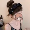 Diadema Plisada Superior Craneal Alta Gipsophila para Mujer Verano Nuevo Estilo Retro Estilo Francés Popular en Internet Sello de Presionar el Cabello Diadema Elegante