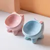Huayuan hoopet tazón para mascotas de cerámica con patas altas para proteger el cuello de gato, diámetro grande, anti-derrames, alto valor estético, tazón para comida de perro