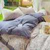 Set de cuatro piezas de algodón de grado A para maternidad e infantil, sábana para dormir desnudo, funda de edredón, gorro de cama, juego de tres piezas para dormitorio de estudiantes, estilo ins, juego de algodón puro