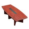 Mesa de reuniones larga, muebles de oficina, mesa de reuniones grande de piel, mesa de sala de reuniones ovalada con silla, mesa de negociación combinada
