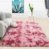 Tapete de lã longa tingida com veludo pvvelvet simples e transfronteiriço, tapete de cor gradiente, mesa de centro, sala de estar, quarto, tapete de chão, entrega de uma peça