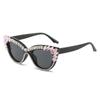 Gafas de Sol Incrustadas de Diamantes Moda Europea y Americana Celebridad de Internet Ins Gafas de Pedrería Transfronterizas Personalizadas Gafas de Sol Hip-Hop para Mujer