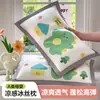 Almohada Infantil Nueva Linda Grande de Carbon Ligera de Seda de Hielo, Almohada para Siesta, Almohada para Estudiantes, Núcleo de Almohada, Almohada de Guardería