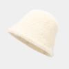 Sombrero de pescador de piel de conejo para otoño e invierno, nuevo sombrero de pescador con diseño retro literario japonés para mujer, sombrero de cubo cálido para exteriores, sombrero de lavabo moderno.