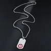 Transfronterizo nueva moda europea y americana personalidad acero inoxidable logo médico colgante collar marea etiqueta masculina procesamiento al por mayor