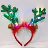 Faixa de Cabelo de Natal Transfronteiriça Sino de Natal Galhada Headwear Galhada Brilhante Fivela de Cabeça Headwear Fofo para Festa de Formatura