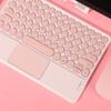 Adecuado para iPad Tablet Táctil Tapa Redonda Teclado Colorido Retro Redondo con Teclado Táctil Bluetooth Inalámbrico Personalización