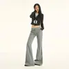 Pantalones Acampanados Casuales Deportivos Adelgazantes de Lana Acetato con Estructura Segmentada, Nuevos de Verano 2026, Tendencia, para Mujer, Venta al por Mayor
