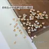 Decoraciones Brillantes para Uñas Color Champagne de Circonita, Mini Pedrería Plana, Pedrería para Uñas Mixta con Forma Marquesa, Al por Mayor