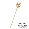 Clivia hojas verdes ramas florales mariposa aleación palillo para el pelo estilo antiguo qipao hanfu recogido accesorios para el pelo base soporte DIY nácar